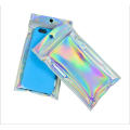 OEM  3 side sealed small holographic plastic laser printing zip hologram bag